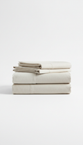 Linen sheet set in charcoal gray