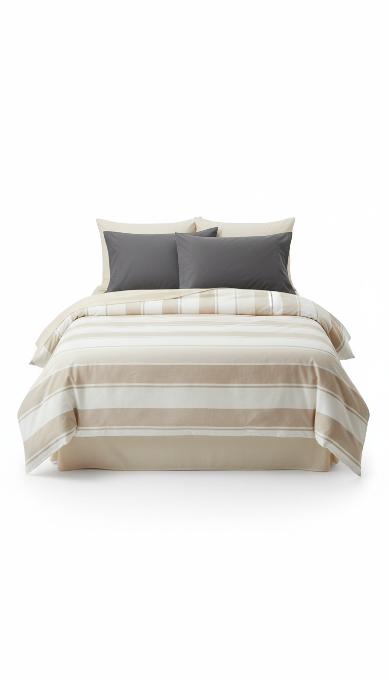 Cotton duvet cover with envelope closure